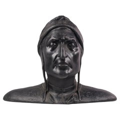 Peter Ipsen Antique Terracotta Bust of Dante Alighieri, Circa 1900
