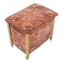 Antique Arts & Crafts Hammered Copper Casket, Stratton Hall Levington