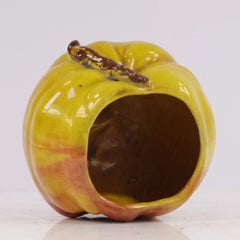 Bretby Art Pottery Apple Form Ceramic Salt Pig Kitchen Cellar