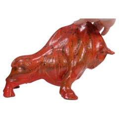 Mid Century Ruscha Keramik Taurus Bull Large West German Pottery Sculpture