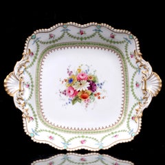 Royal Worcester Porcelain Hand-Painted Floral Dish by E. Phillips