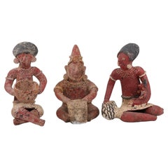 Nayarit Style Terracotta Seated Musician and Figure Group, Mexico