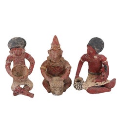 Nayarit Style Terracotta Seated Musician and Figure Group, Mexico