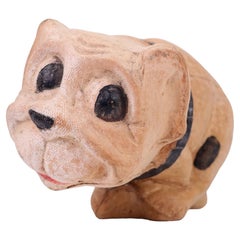 Art Deco Painted Papier-Mâché Bonzo Dog Sweet Container
