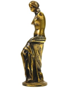 Antike französische „Grand Tour“-Bronzeminiaturskulptur der Venus von Milo