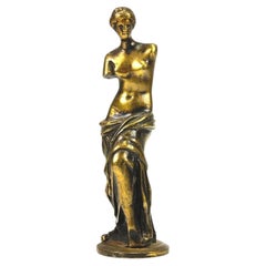 Antike französische „Grand Tour“-Bronzeminiaturskulptur der Venus von Milo