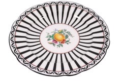 Coalport Bone-China-Teller für die Vitrine, handbemalt mit Obstmotiven und einfarbigem Rand