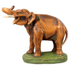 Amphora Matte-Glazed Porcelain Trumpeting Elephant Figurine 1920s