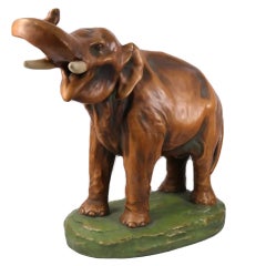 Amphora Matte-Glazed Porcelain Trumpeting Elephant Figurine 1920s