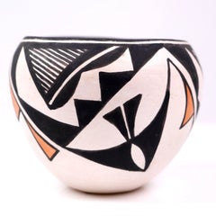 S. Garcia Hand-Painted Acoma Pueblo Polychrome Pottery Vase, New Mexico