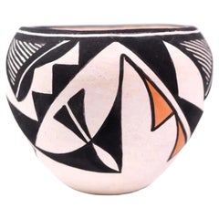 S. Garcia Hand-Painted Acoma Pueblo Polychrome Pottery Vase, New Mexico