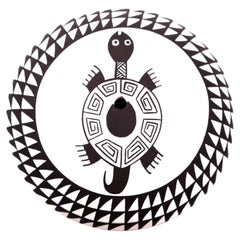 R Concho Acoma Pueblo Keramik – Miniatur-Samentopf mit Schildkrötenmotiv