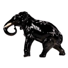 Antique Bretby Art Pottery Glazed Ceramic Elephant Figurine ca. 1910