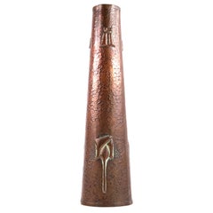 Antique Arts & Crafts Copper Spill Vase Attributed to J & F Pool of Hayle