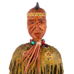 Edward Cosgrove Attributed Carved Wooden Native American Folk Art Figure, 1960s