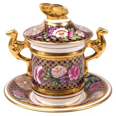 Tasse à chocolat en porcelaine avec couvercle « Spode Regency », porcelaine fine, F1648-K