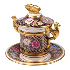 Tasse à chocolat en porcelaine avec couvercle « Spode Regency », porcelaine fine, F1648-K