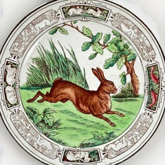 Wedgwood Formosa Pattern Rabbit and Hare Cabinet Plate, Pattern A3780