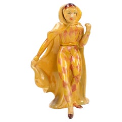 1930s Wade Anton Cellulose-Painted Art Deco Harlequin Figurine