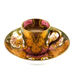 Antique Jackson & Gosling Attributed Demitasse Cup and Saucer, ca 1890