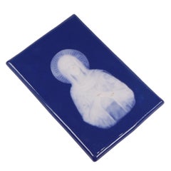 Limoges Pâte-sur-Pâte Porcelain Religious Plaque of Virgin Mary Signed Le Roux