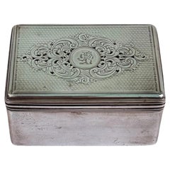 Scatola antica in argento per pot-pourri di William Richard Corke, T. Brigg Piccadilly