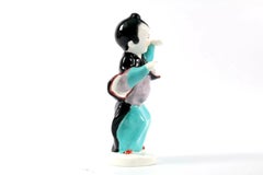 Royal Worcester Porcelain Chinoiserie Girl Head Up Figurine, Model 3362