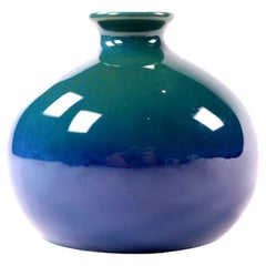 Royal Doulton Titanian Ware Squat Bulbous Glazed Ceramic Vase
