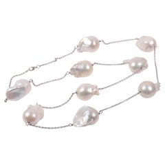 Collier « Lliana » à perles baroques et argent massif