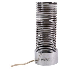 Mid Century Harvey Guzzini Chrome Coiled Spring Desk Lamp, Italian Design