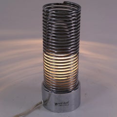 Mid Century Harvey Guzzini Chrome Coiled Spring Desk Lamp, Italian Design