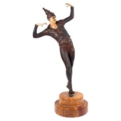 Balletttänzerin aus bronziertem Metall im Art-Déco-Stil nach Demétre Chiparus