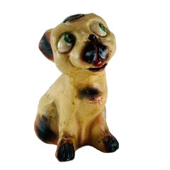 English Art Pottery Bonzo Dog Hand-Painted Ceramic Figurine 1930s