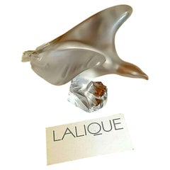 Sculpture « Aigle royal » en cristal dépoli et transparent de René Lalique, France