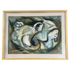 «Mid Century Olive», de Van Klaveren. Gouache y óleo originales sobre papel