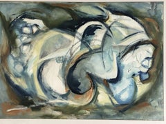 «Mid Century Olive», de Van Klaveren. Gouache y óleo originales sobre papel