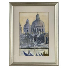 Santa Maria della Salute, Venice, Original Framed Watercolour Painting