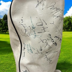 Ping White Leather Golf Bag Autographed by Royal St George's Open Competitors