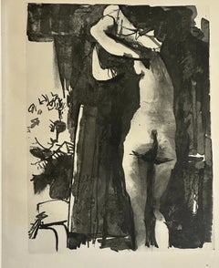 Pablo Picasso 'Modèle dans l'ombre' Framed Monochrome Lithograph Print