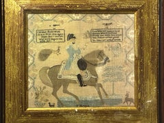 Framed Print of George Washington After Caroline Hite Needlework Sampler