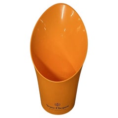 Veuve Clicquot Large French Orange Moulded Champagne Ice Bucket