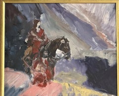 Peter Manzaroli, Rob Roy MacGregor Equestrian Mid Century Study, Oil Painting