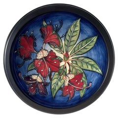 Moorcroft Pottery Simeon Charger Plate Designed by Philip Gibson, Framed