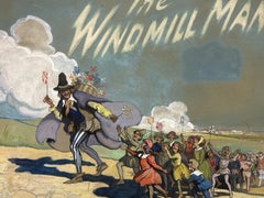 George Loraine Stampa 'The Windmill Man' Original Mixed Media Artwork