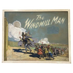 George Loraine Stampa 'The Windmill Man' Original Mixed Media Artwork