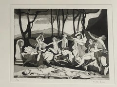 Judith Green Limited Edition Etching with Aquatint, Bacchanalian Revel 5/25