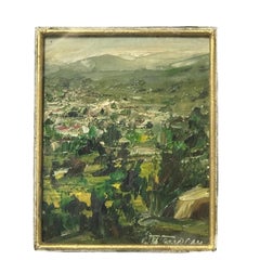 René Paluccio-Ferracin, Sanremo Hillside Landscape, Framed Oil Painting