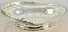 Antique Sterling Silver Swing-Handled Bread Basket by John Schofield 1972