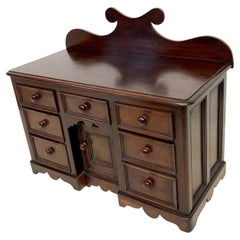 Antique Victorian Mahogany Miniature Apprentice Piece Sideboard Cabinet