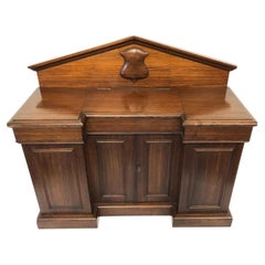 Antiker viktorianischer Miniatur-Chiffonier-Schrank aus Pitch Pine im Breakfront-Stil, um 1875